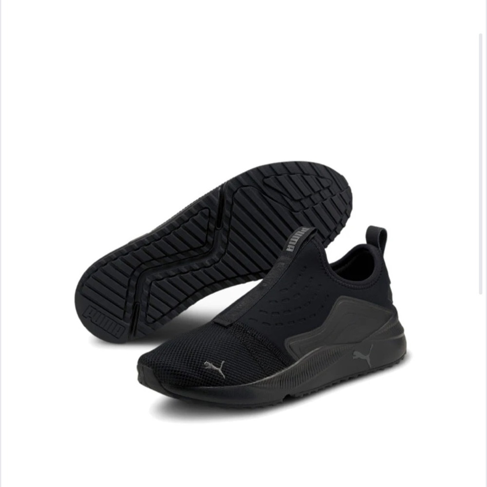 Puma Men's Black Slip-On Sneakers